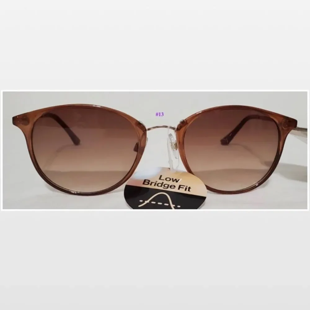 New Foster Grant Sunglasses Womens Tortoise Cat Eyes Polarized Brown Tinted Gold